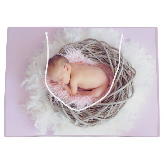 Grand Sac Cadeau Félicitations à Baby Girl (Devant)