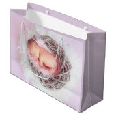 Grand Sac Cadeau Félicitations à Baby Girl (Devant Angle)