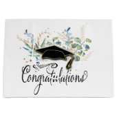 Grand Sac Cadeau Félicitations à Eucalyptus (Devant)