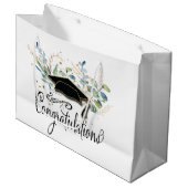 Grand Sac Cadeau Félicitations à Eucalyptus (Devant Angle)