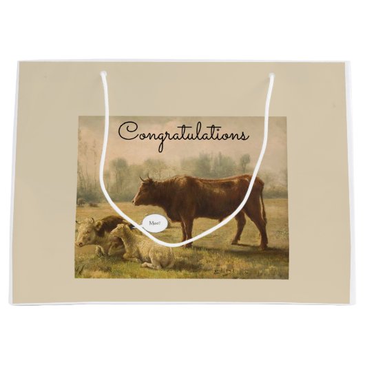 Grand Sac Cadeau Félicitations à l'adoption (Devant)