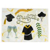 Grand Sac Cadeau Félicitations à l'obtention du diplôme casquette a (Dos)