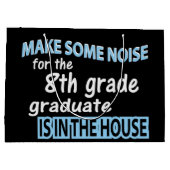 Grand Sac Cadeau Félicitations aux diplômés de 8e année (Dos)