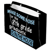 Grand Sac Cadeau Félicitations aux diplômés de 8e année (Dos Angle)