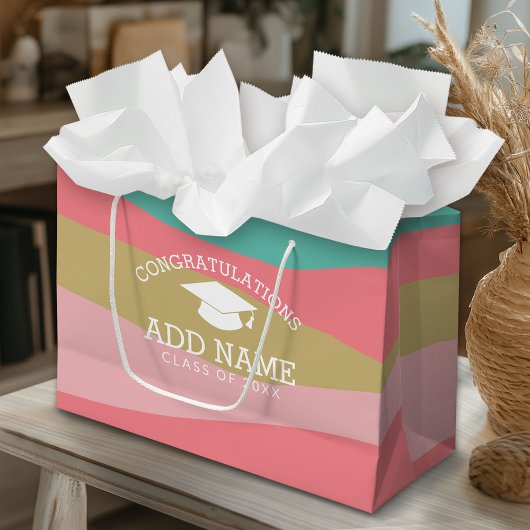 Grand Sac Cadeau Félicitations Diplômé Cap Moderne