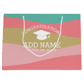 Grand Sac Cadeau Félicitations Diplômé Cap Moderne (Devant)