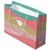 Grand Sac Cadeau Félicitations Diplômé Cap Moderne (Devant Angle)