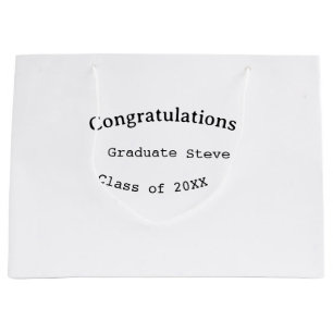 Grand Sac Cadeau Félicitations diplômé nom promotion 20XX type w