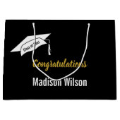 Grand Sac Cadeau Félicitations Graduate Name Class of 2026 (Devant)