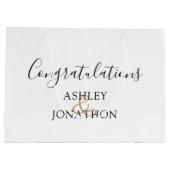 Grand Sac Cadeau Félicitations Nom des Mariés Mariage (Dos)