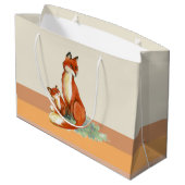 Grand Sac Cadeau Félicitations pour l'illustration d'aquarelle Fox (Dos Angle)