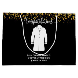 Grand Sac Cadeau Félicitations White Coat Physician Doctor
