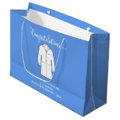 Grand Sac Cadeau Félicitations White Coat Physician Doctor (Devant Angle)