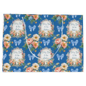 Grand Sac Cadeau Feliz Dia De Las Madres Azul Ceruleo (Dos)