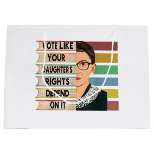 Grand Sac Cadeau Feministe Ruth Bader Ginsburg RBG Citation Girl Wi