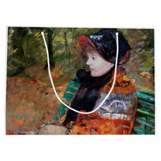 Grand Sac Cadeau Femme assise sur le banc, Mary Cassatt (Dos)