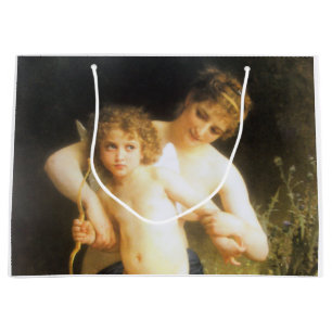Grand Sac Cadeau Femme avec Cupidon, Bouguereau