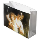Grand Sac Cadeau Femme avec Cupidon, Bouguereau (Dos Angle)