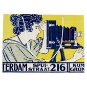 Grand Sac Cadeau Femme caméra, photographe, Van Caspel (Dos)