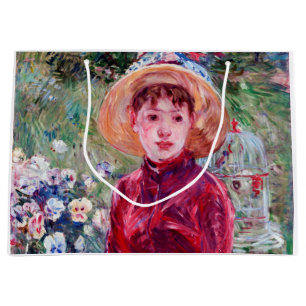 Grand Sac Cadeau Femme en rouge, Berthe Morisot