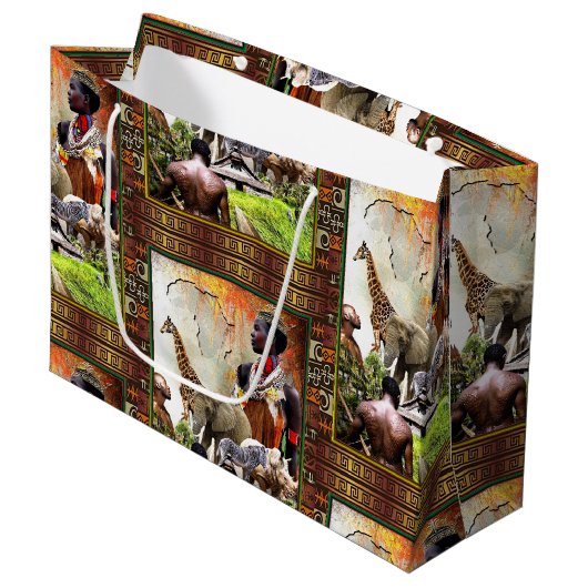 Grand Sac Cadeau Femme King (Devant Angle)