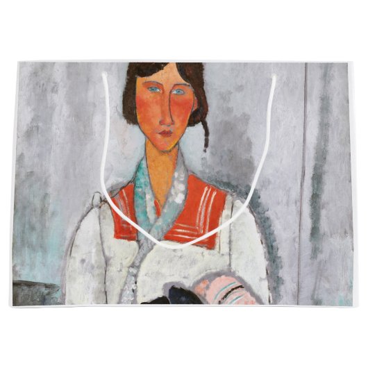 Grand Sac Cadeau Femme tzigane avec bébé, Modigliani (Devant)