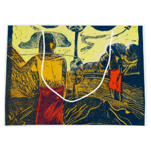 Grand Sac Cadeau Femmes tahitiennes et Chien, Gauguin