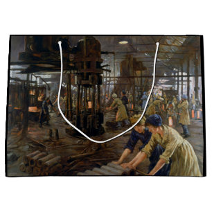 Grand Sac Cadeau Femmes travaillant dans une usine de munitions en