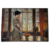 Grand Sac Cadeau Fenêtre New York en hiver (par Childe Hassam) (Devant)