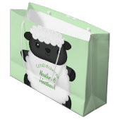Grand Sac Cadeau Ferme de Baby showers à moutons (Devant Angle)