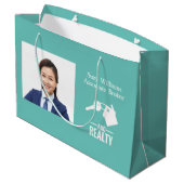 Grand Sac Cadeau Fermeture du client immobilier (Dos Angle)