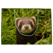 Grand Sac Cadeau Ferret Brown dans l'herbe (Dos)