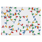 Grand Sac Cadeau Festif coloré lumières de Noël Motif (Dos)