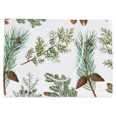 Grand Sac Cadeau Festif de la forêt de pins de Noël (Dos)