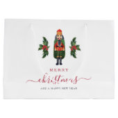 Grand Sac Cadeau Festif Nutcracker Joyeux Noël (Dos)