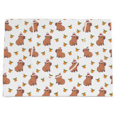 Grand Sac Cadeau Festive Capybara Noël (Devant)