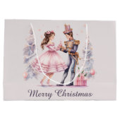 Grand Sac Cadeau Festive Christmas noutcracker ajouter du texte (Dos)