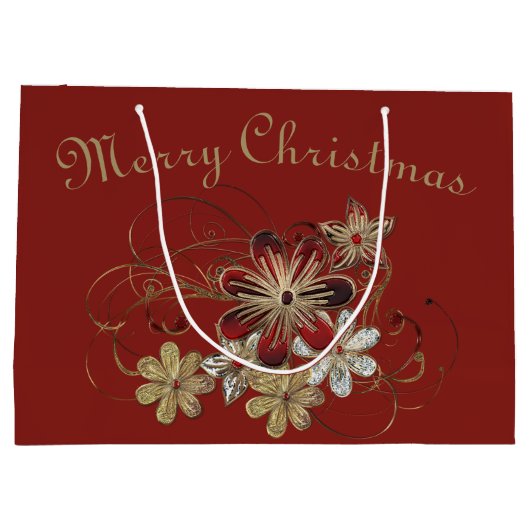 Grand Sac Cadeau Festive Holiday Laurel (Dos)