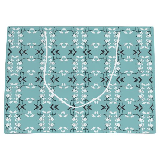 Grand Sac Cadeau Festive Royal Botanical Robin's Egg Blue (Devant)