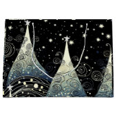 Grand Sac Cadeau Festive Twilight Christmas Trees (Devant)