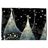 Grand Sac Cadeau Festive Twilight Christmas Trees (Dos)