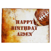 Grand Sac Cadeau Fête à thème de football sur mesure (Dos)