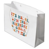 Grand Sac Cadeau Fête Anniversaire Unique C'Est Moi Bonjour Im L'An (Dos Angle)