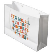 Grand Sac Cadeau Fête Anniversaire Unique C'Est Moi Bonjour Im L'An (Devant Angle)