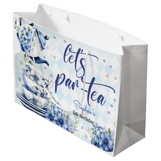 Grand Sac Cadeau Fête au par-thé pour les enfants (Dos Angle)