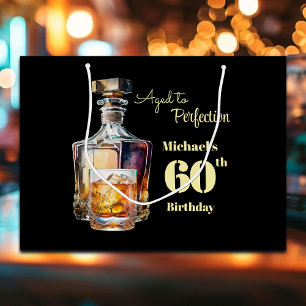 Grand Sac Cadeau Fêté avec perfection - Whiskey pour les 60 ans d'u