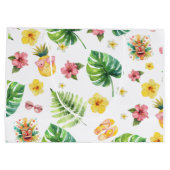Grand Sac Cadeau Fête d'anniversaire Aloha Luau Tropical (Dos)