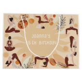 Grand Sac Cadeau Fête d'anniversaire de Yoga (Dos)