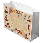 Grand Sac Cadeau Fête d'anniversaire de Yoga (Dos Angle)