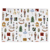 Grand Sac Cadeau Fête d'anniversaire en or rouge Nutcracker (Dos)